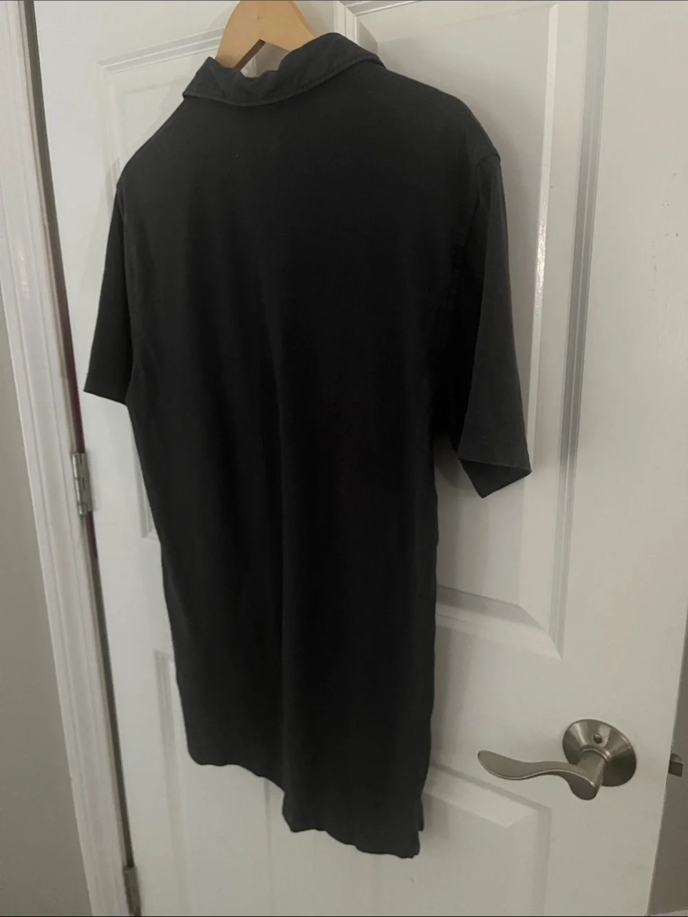 J.Crew Garment Dyed Polo slub cotton Men’s Medium Tall charcoal Gray shirt